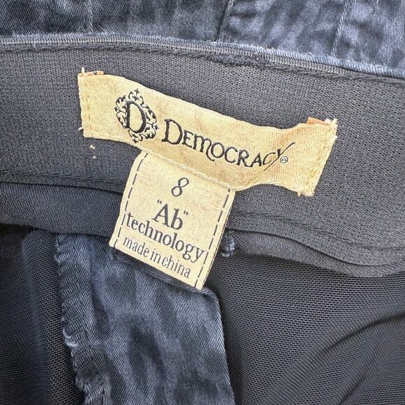 Democracy Jeans Women's 8 Black Grey Leopard Moto Skinny Cheetah Slim Preppy - Picture 7 of 14